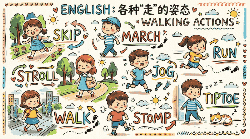 走的英文说法