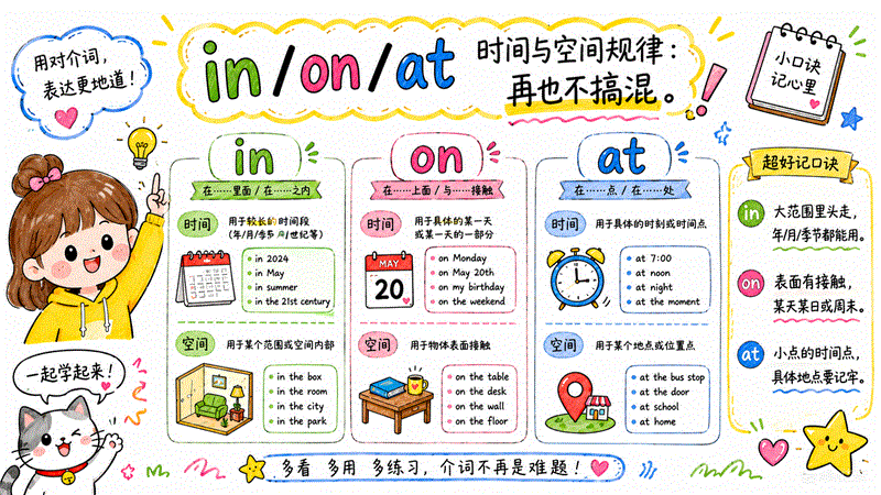 in on at 介词